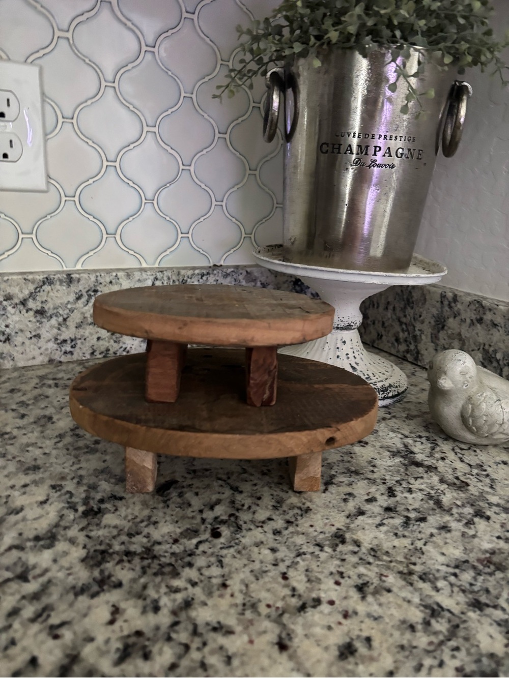Rustic Wood riser Set - Brown - Picture 5 of 5